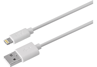 diversión gerente punto Cable USB | ISY IUC 2200, De USB-A a Lightning Cable, Para dispositivos  Apple, 2 m, Blanco
