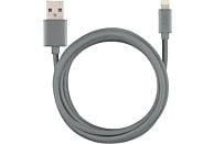 Cable USB - Isy ISY IFC-1800-GY, 1.8 m, De USB a Lightning, Trenzado, Gris