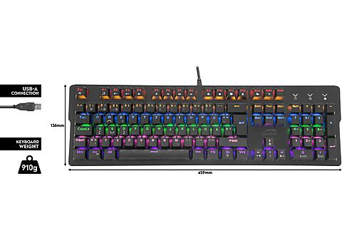 SPEEDLINK VELA LED, Gaming Tastatur, Mechanisch, kabelgebunden, Schwarz Gaming  Tastatur | MediaMarkt