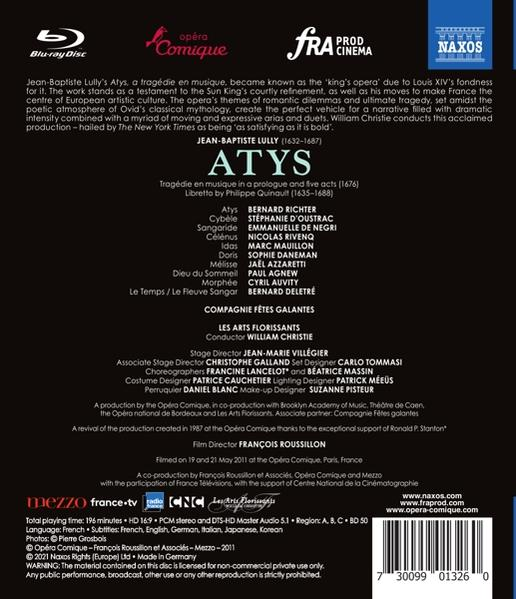 Richter/d'Oustrac/Christie/Les Arts Florissants/+ - Atys  - (Blu-ray)