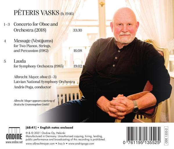 Mayer,Albrecht/Poga,Andris/Latvian National SO - Oboe Concerto; Lauda; Vestijums  - (CD)