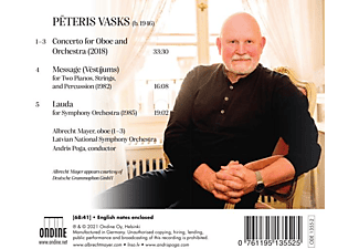 Mayer,Albrecht/Poga,Andris/Latvian National SO - Oboe Concerto; Lauda; Vestijums  - (CD)