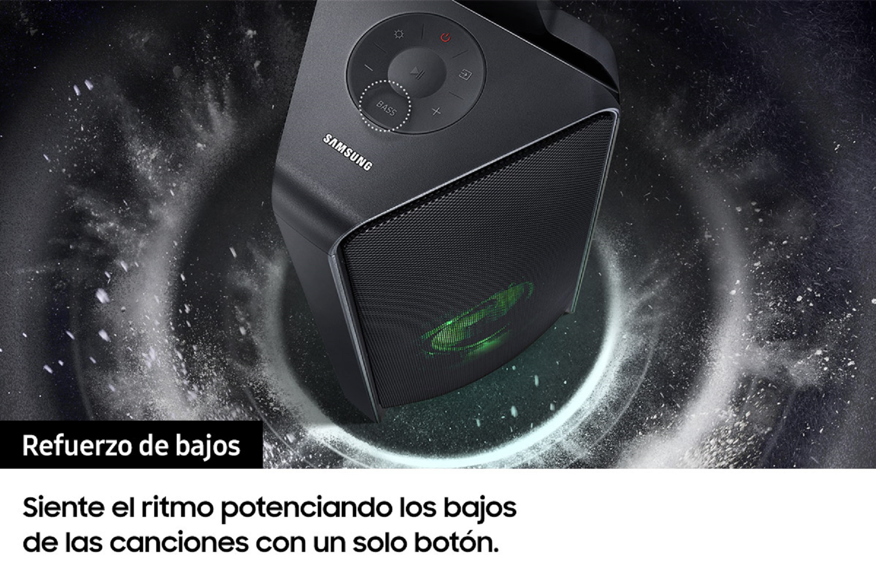 Torre de sonido - Samsung MX-T40, 300 W, Bluetooth, Sonido bidireccional, LED, Resistente al agua, Negro