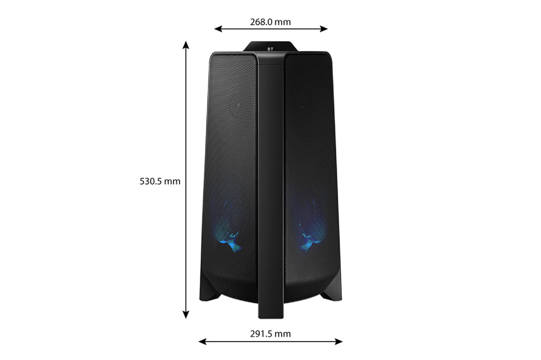 Torre de sonido - Samsung MX-T40, 300 W, Bluetooth, Sonido bidireccional, LED, Resistente al agua, Negro