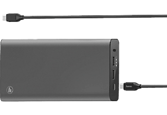 HAMA 200012 USB-C - Powerbank (Schwarz/Grau)