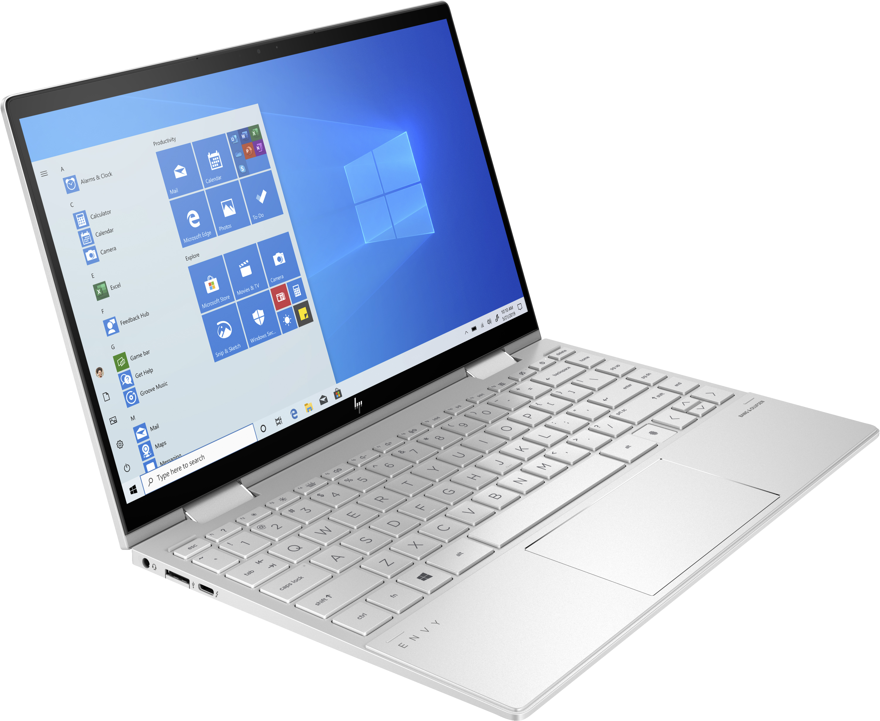 HP ENVY x360, EVO, Convertible mit 13,3 Zoll OLED Touchdisplay, Intel® Core™ i7 Prozessor, 16 GB RAM, 1 TB SSD, Intel Iris Xe Grafik, Silber