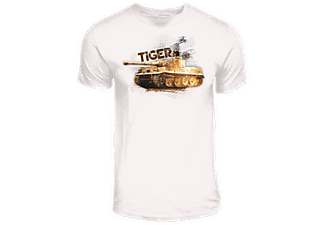 Tankfan - 034 Retro Tiger, fehér - XL - férfi póló