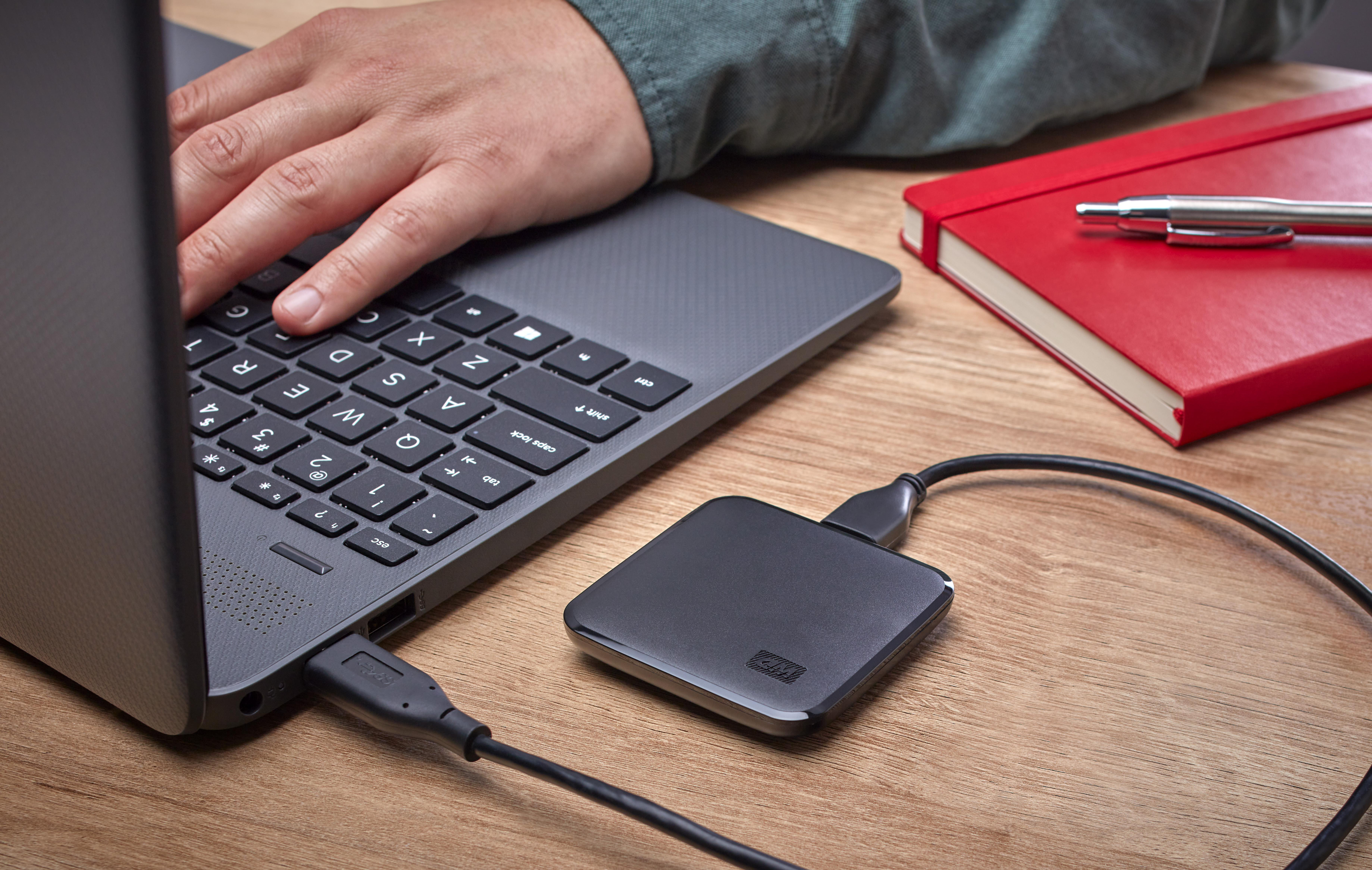 WD Elements™ SE Festplatte, 480 GB SSD, 2,5 Zoll, extern, Schwarz