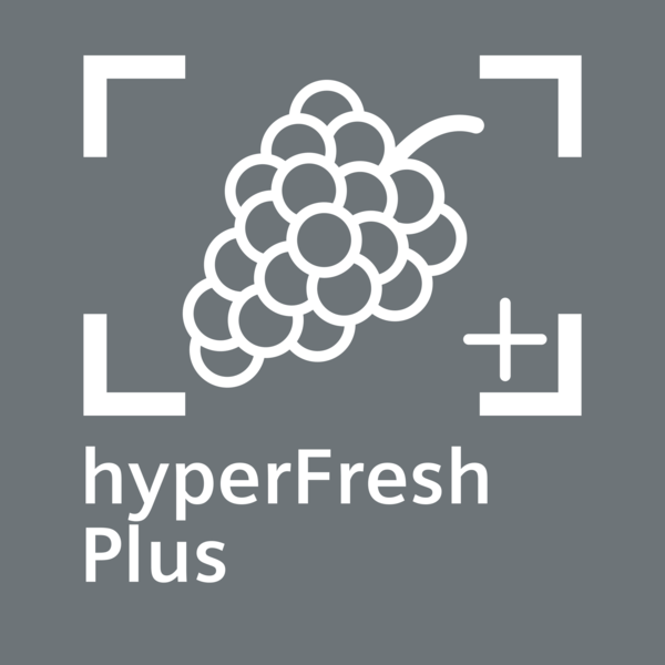 Grafik mit Weintrauben und Text: hyperFresh Plus.