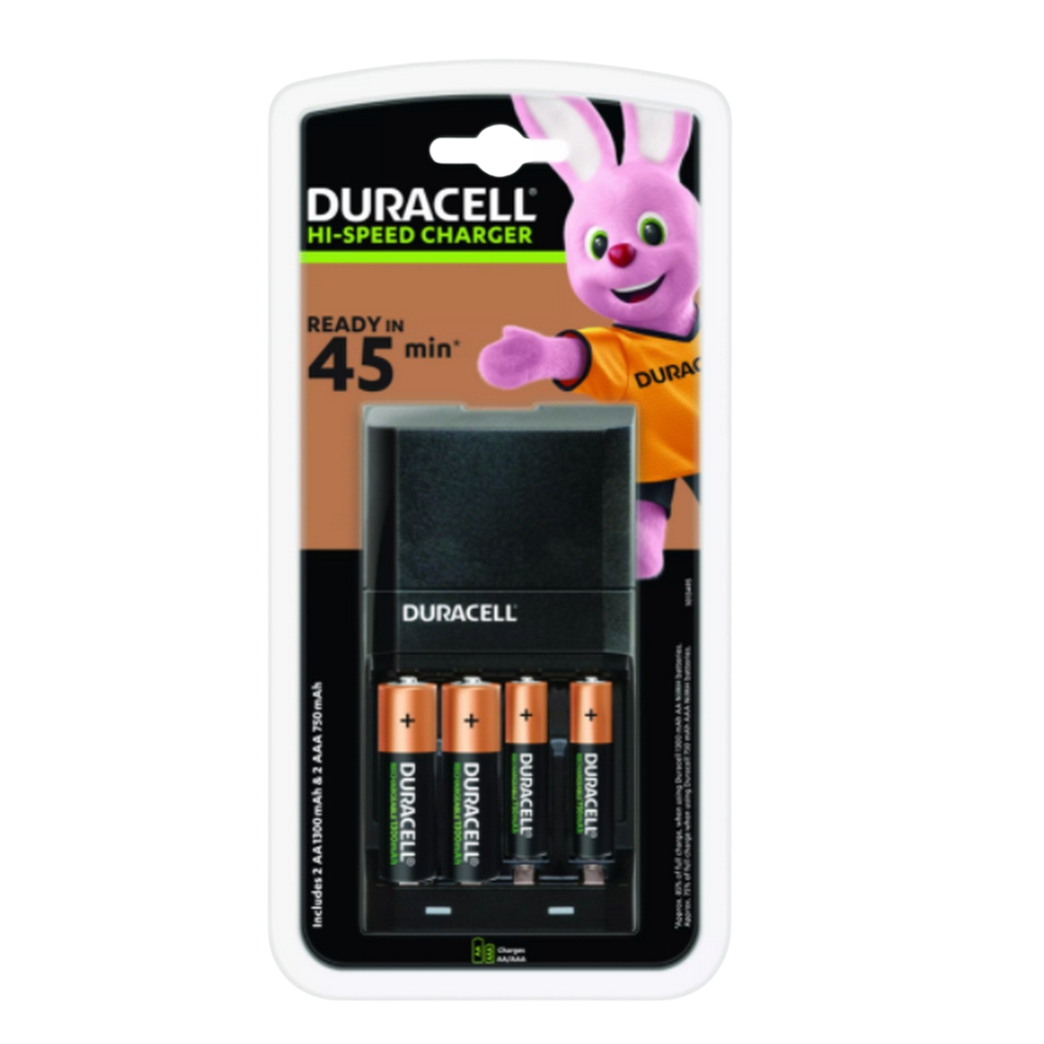 Cargador De Pilas duracell speedy 2 aa+2 aaa cef27eueu compatible con advanced charger en 45 minutos paquete 1 14 27