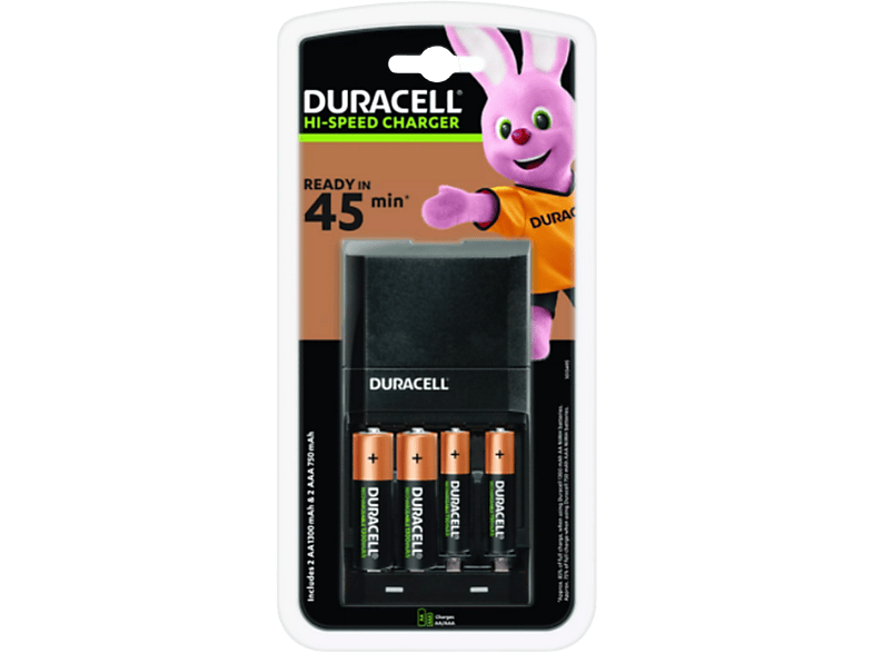 Pilas recargables con cargador - Duracell Speedy (2 AA+2 AAA)