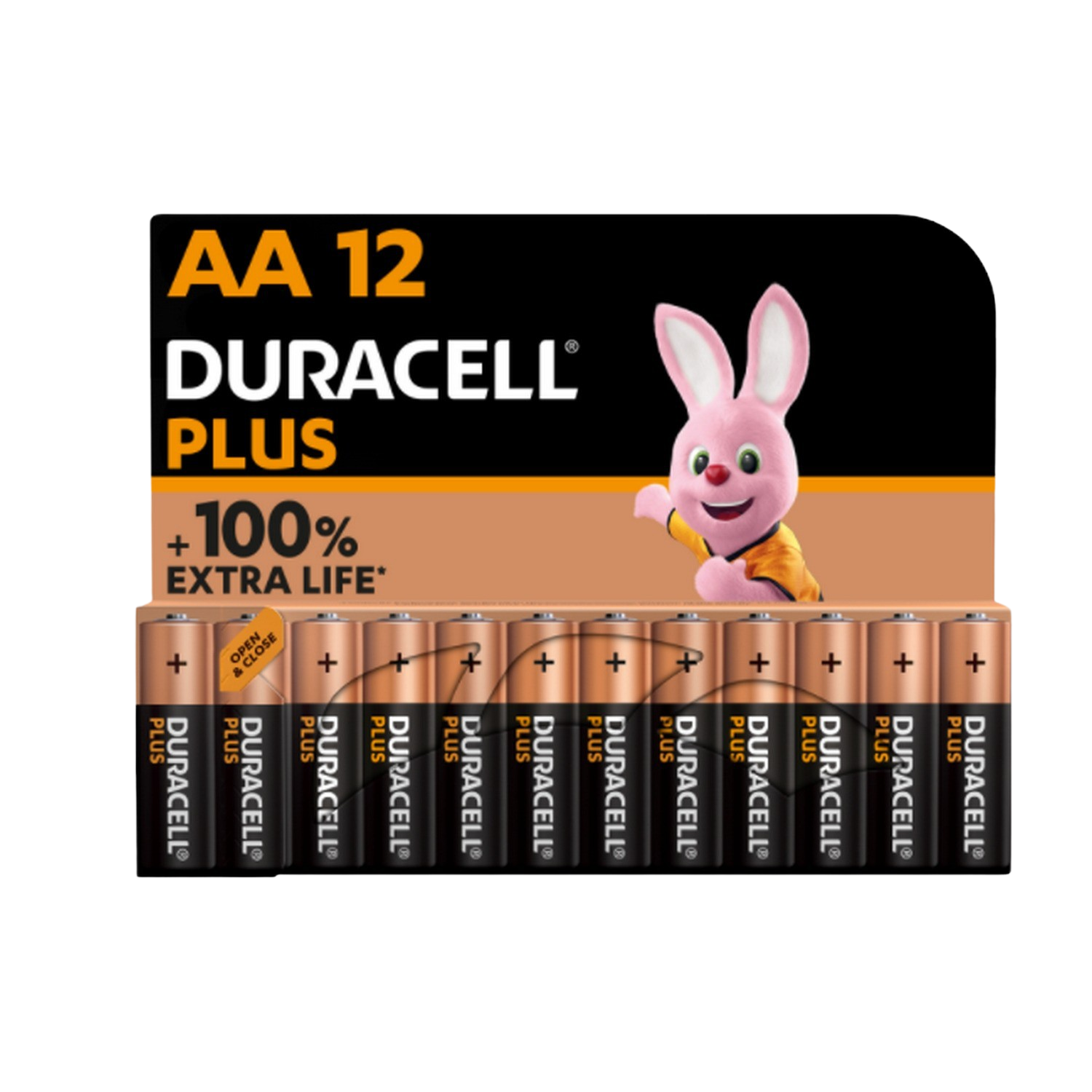 Duracell Pilas Alcalinas plus aa 1.5 voltios lr6 mn1500 paquete de 12 mx1500 lr06