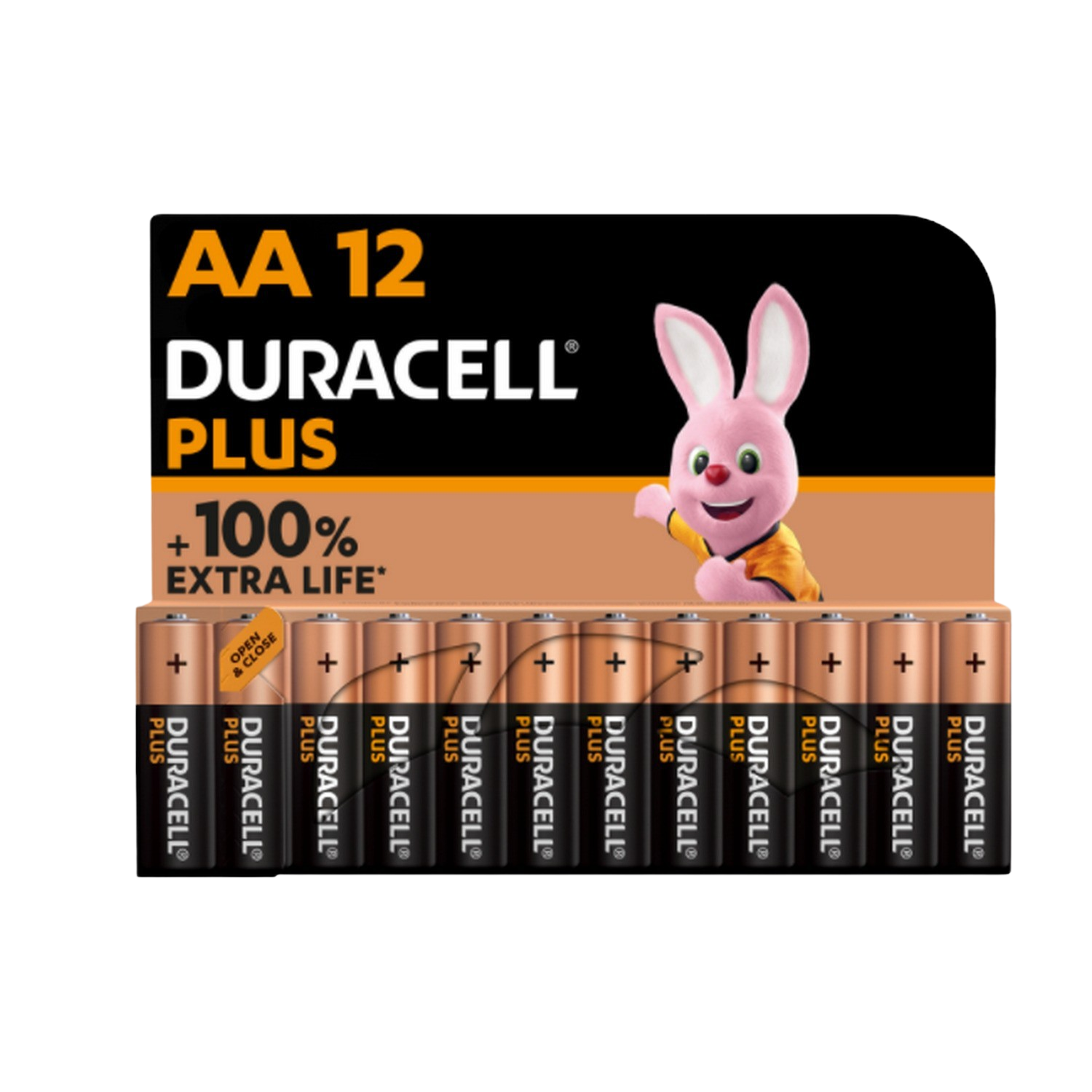 Duracell Pilas Alcalinas plus aa 1.5 voltios lr6 mn1500 paquete de 12 mx1500 lr06