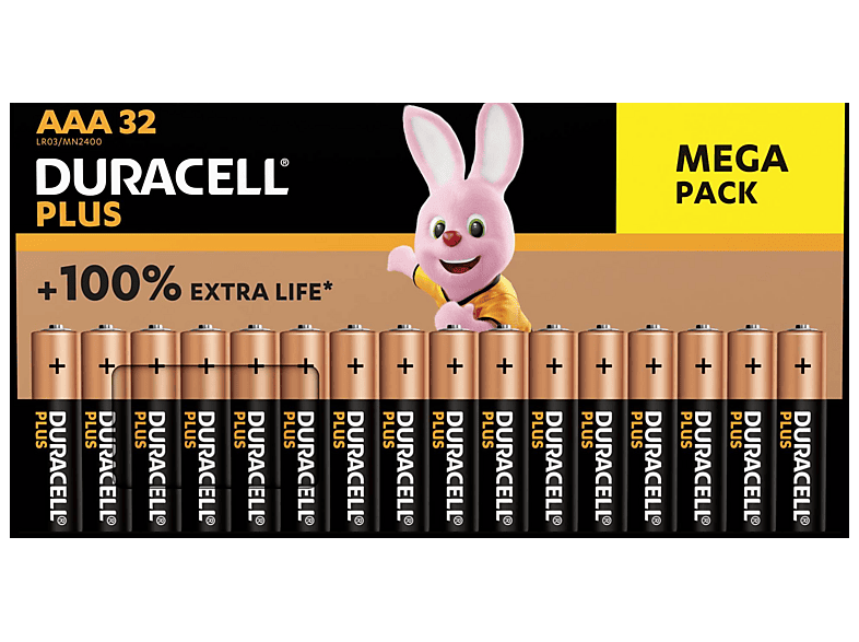 Duracell AAA Plus Batterie, 32er Promo Pack