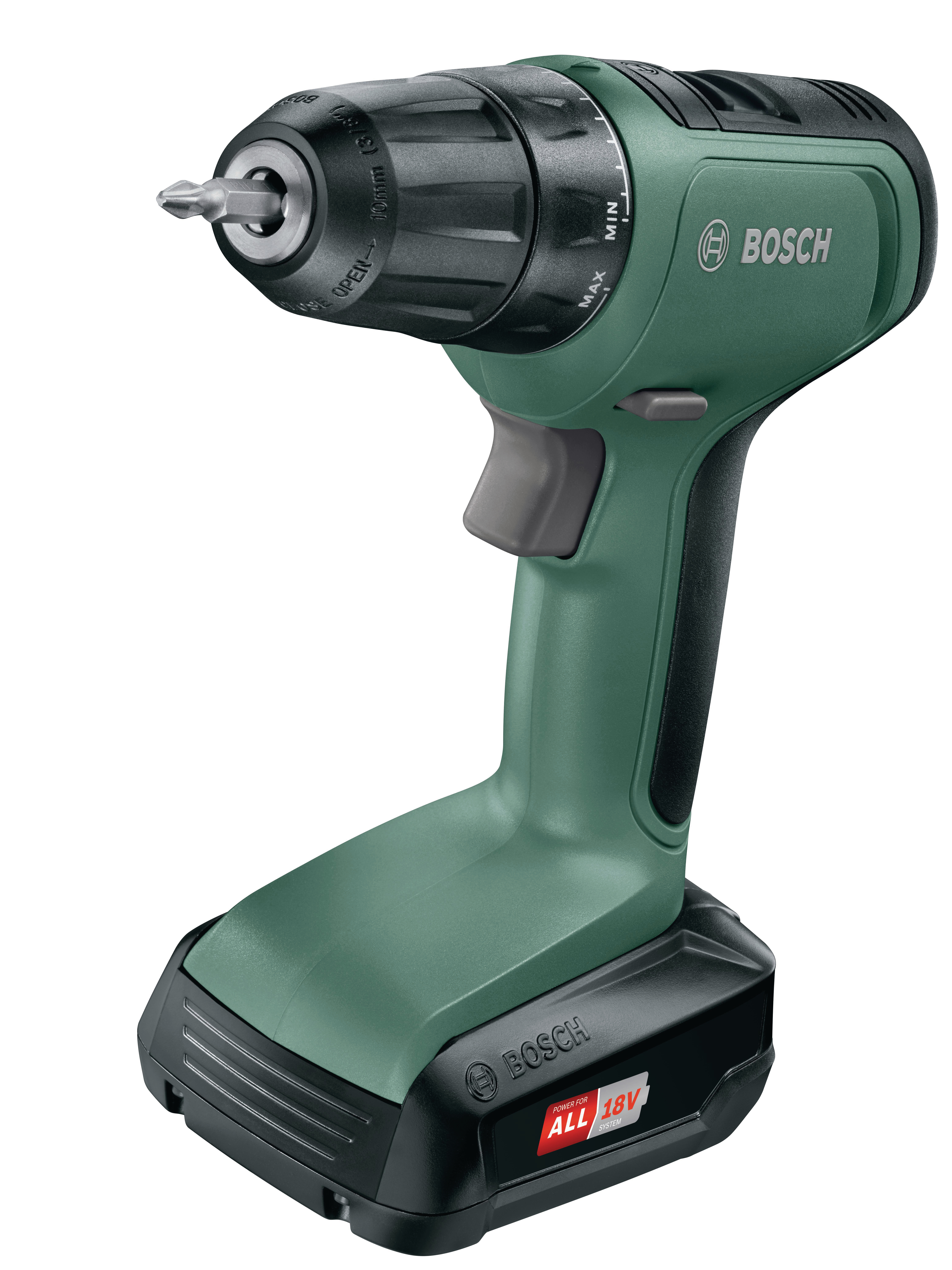BOSCH UniversalDrill 18 Bohrschrauber, Grün