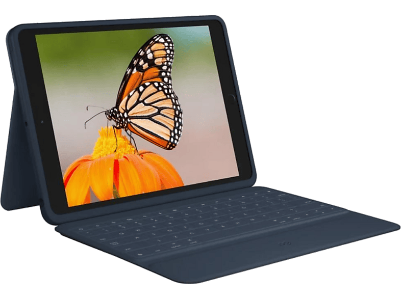 LOGITECH Rugged Combo 3 Tastatur-Case, für iPad (7., 8. & 9. Generation), Blau
