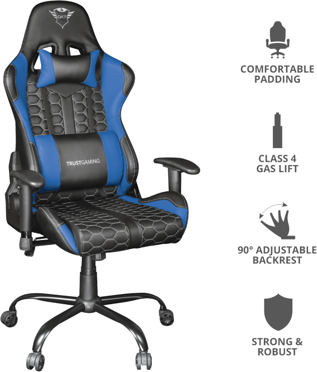 TRUST Chaise gamer GXT 708 Bleu (24435)
