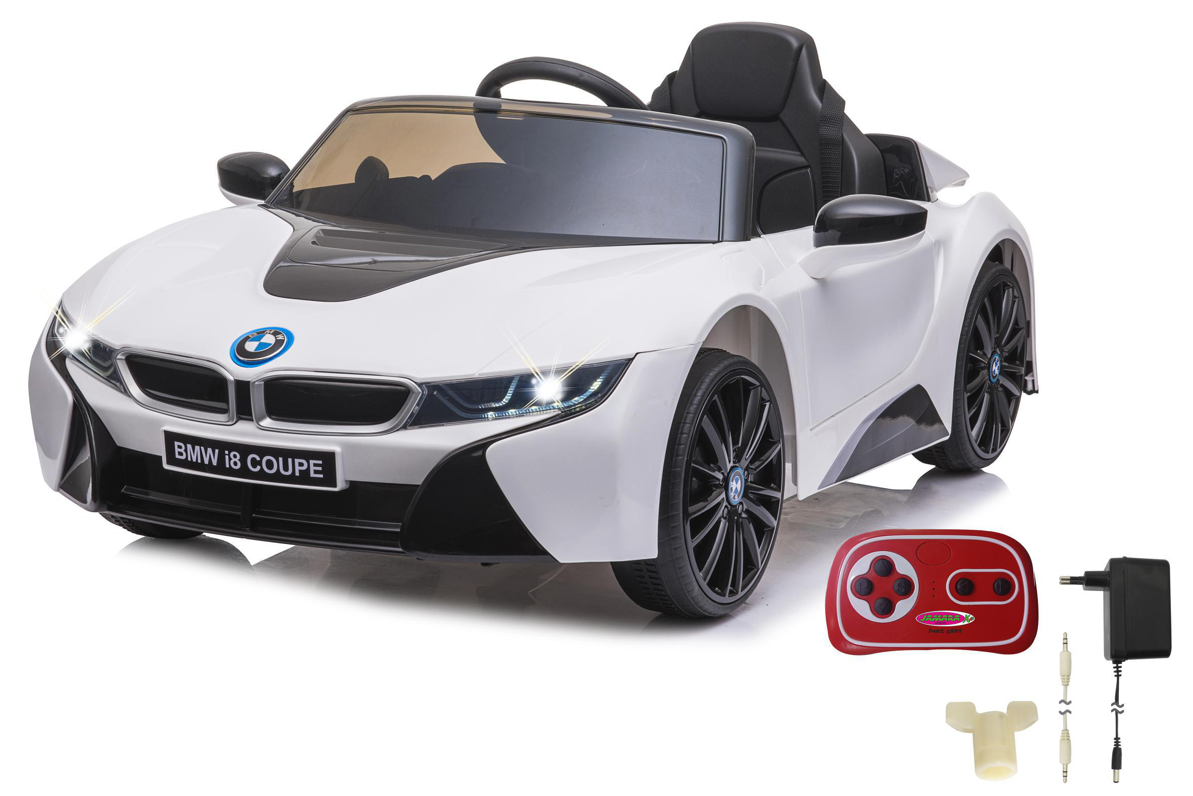 JAMARA Ride-on BMW I8 Coupe weiß 12V 2,4GHz Ride-On Kinderfahrzeug, Weiss