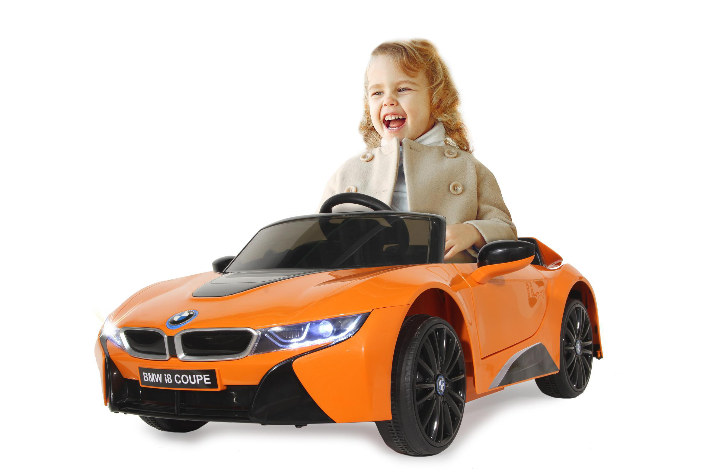 JAMARA Ride-on BMW I8 Coupe orange 12V 2,4GHz Ride-On Kinderfahrzeug, Orange