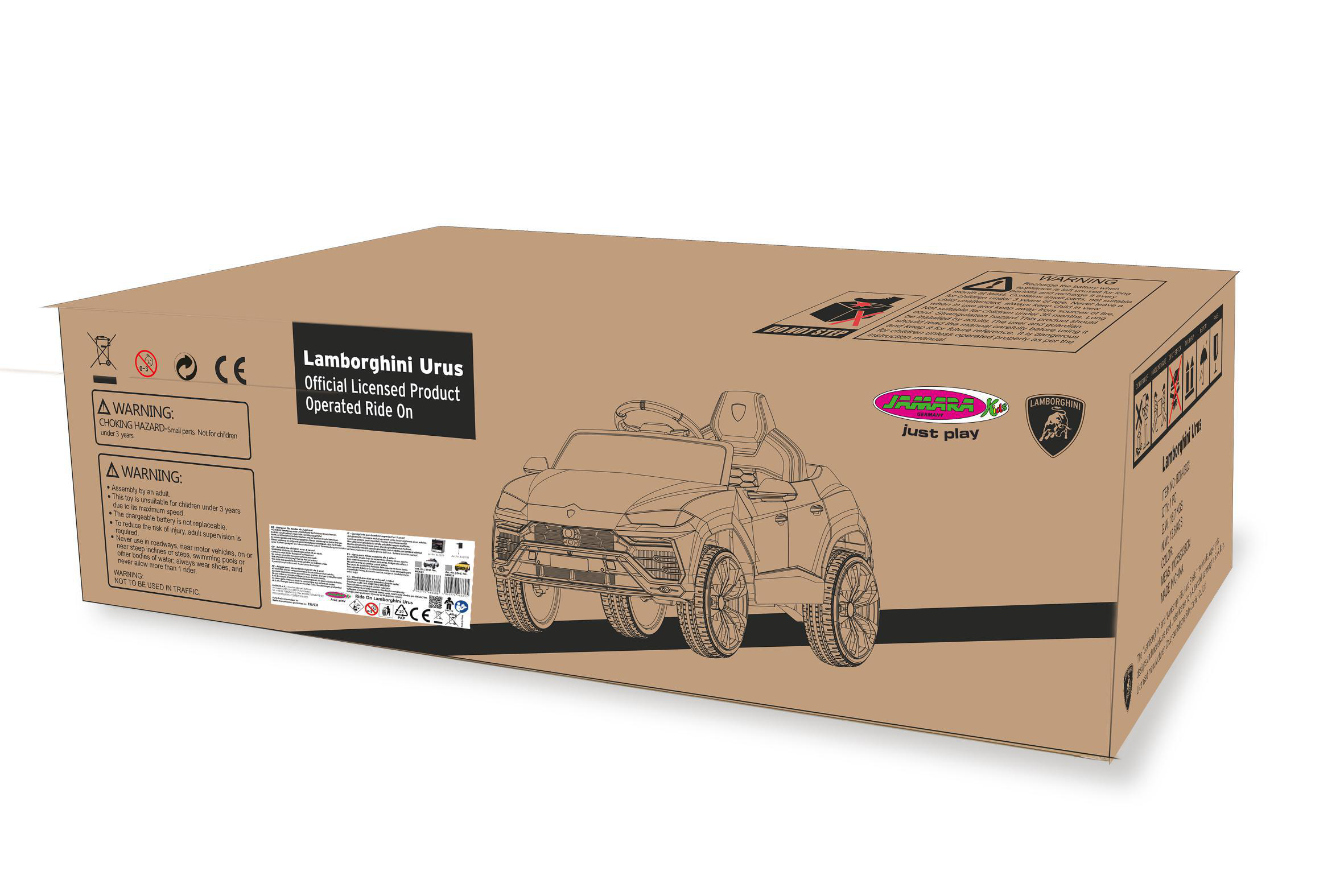JAMARA Ride-on Lamborghini Urus weiß 2,4GHz 12V Ride-On Kinderfahrzeug, Weiss