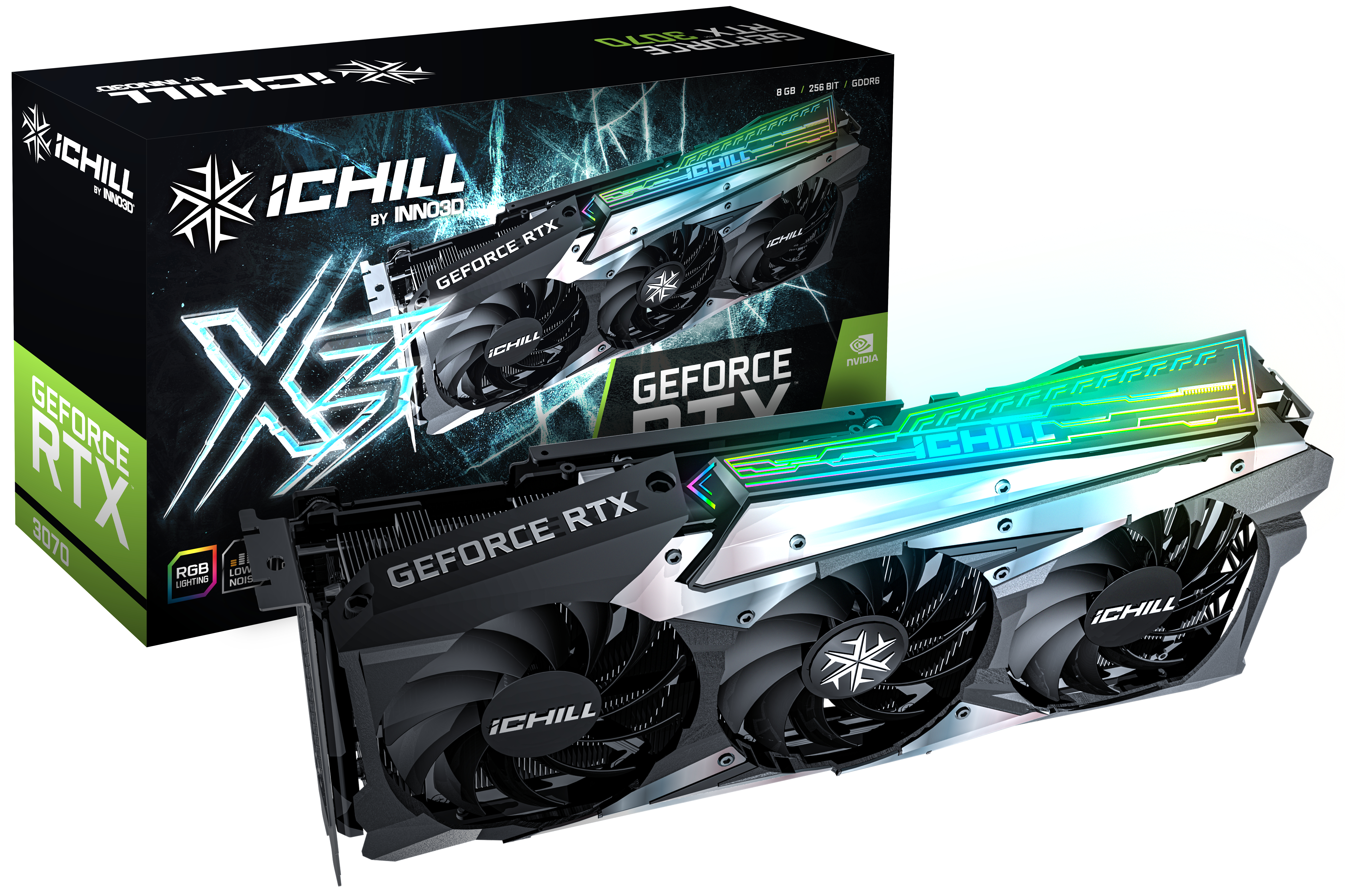 INNO3D GeForce RTX™ 3070 iCHILL X3 LHR 8GB (C30703-08D6X-1710VA38H) (NVIDIA, Grafikarte)