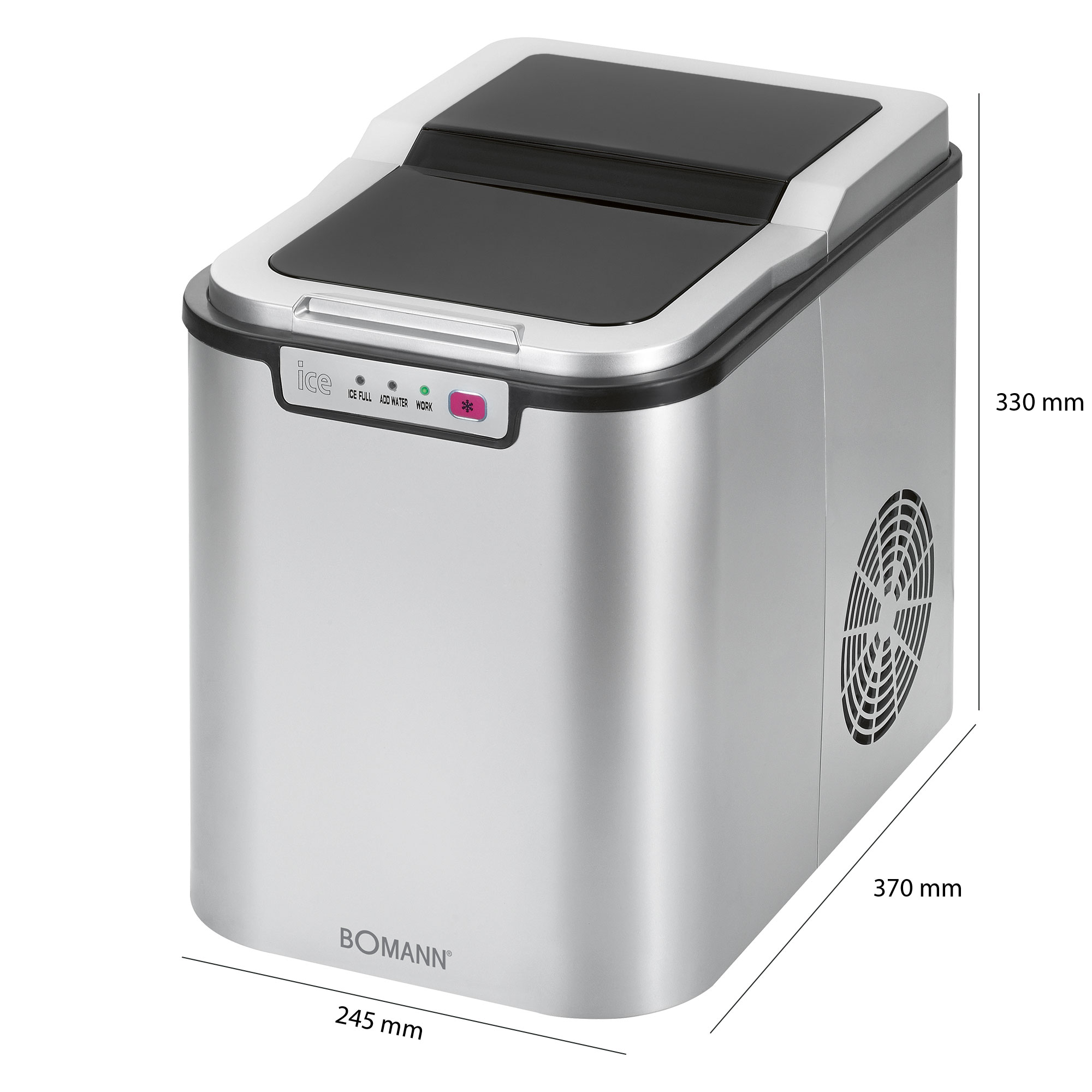 BOMANN EWB 1027 CB  Eiswürfelmaschine (150 Watt,  2,2 l, Silber)