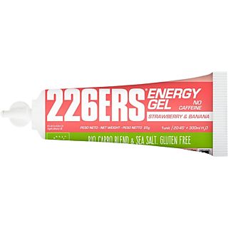 Gel energético - 226ERS Bio Energy Gel, 25 g, Ecológico, Sin cafeína, Fresa y plátano, Multicolor