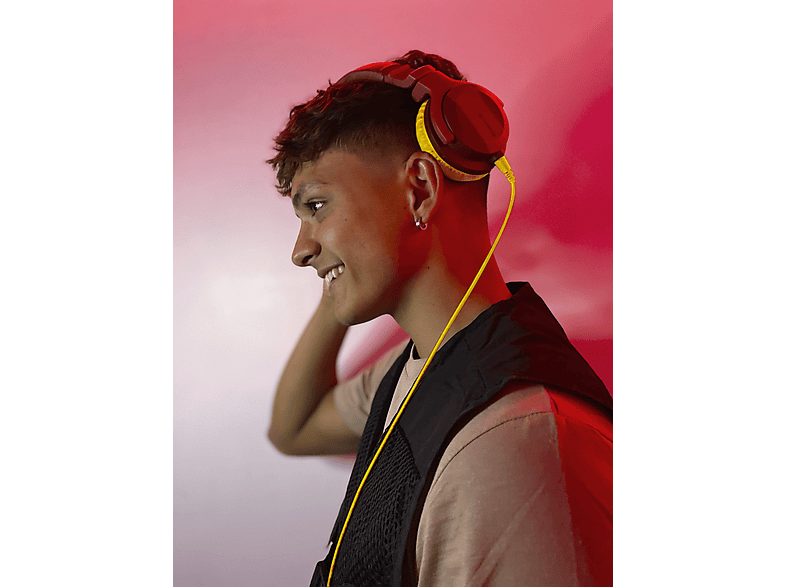Pioneer DJ HDJ-CUE1BT DJ-Kopfhörer mit Bluetooth, Rot — Foto 4 von 5