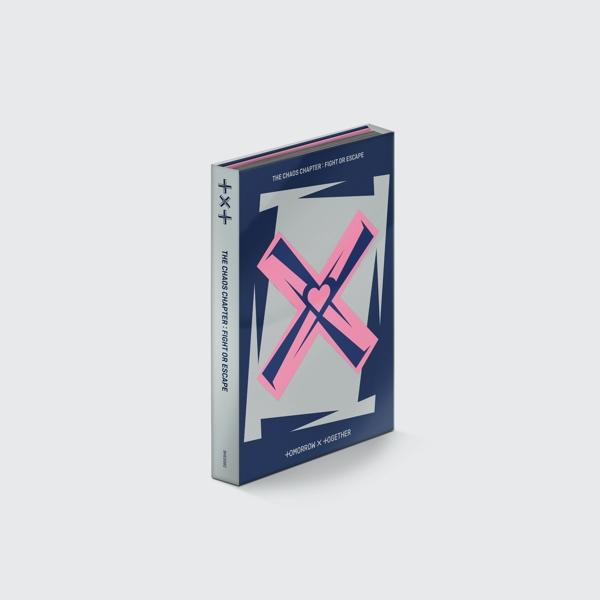 Album borító. Rózsaszín és kék dizájn szív alakzattal. 'Tomorrow X Together' szöveg látható.