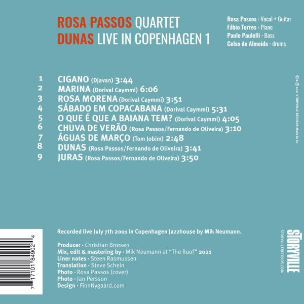 Rosa Passos Quartet - Dunas - Live in Copenhagen  - (CD)