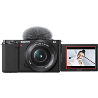 SONY Alpha ZV-E10 Systemkamera Schwarz mit Objektiv E PZ 16-50mm f3.5-5.6 OSS