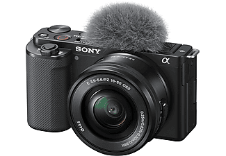 SONY Alpha ZV-E10 Systemkamera Schwarz mit Objektiv E PZ 16-50mm f3.5-5.6 OSS