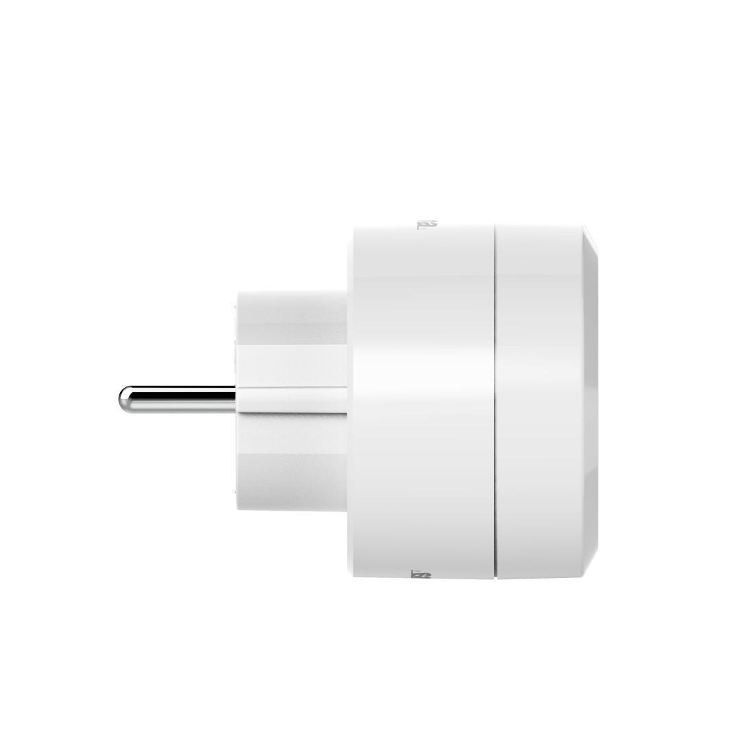 HAMA WLAN-Steckdose "Basic", ohne Hub, für Sprach- u. App-Steuerung, 2.300W, 10A