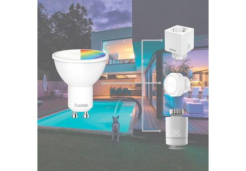 HAMA 176582 WLAN-LED-Lampe, GU10, RGBW, Refl., | MediaMarkt kaufen Sprach-/App-Steuerung dimmbar, für 5,5W, online