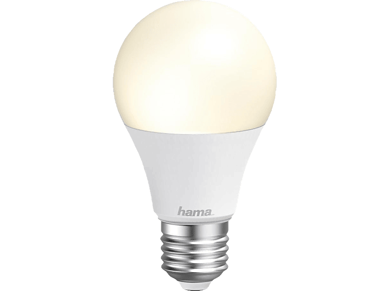 HAMA E27, 10W WLAN-LED Lampe, App oder Sprachsteuerung, Warmweiß bis Tageslicht