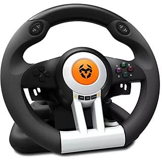 Volante - Krom K-Wheel, Juego de volante y pedales, PC/PS3/PS4/Xbox One