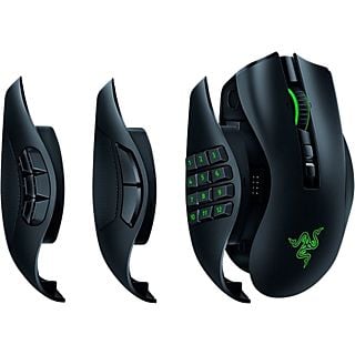 Ratón gaming - Razer Naga Pro, Inalámbrico, 20.000 ppp, Bluetooth, Hasta 20 botones, Autonomía 150 h, Negro