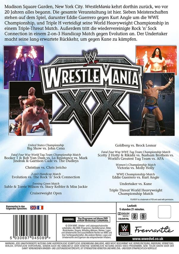 Wwe: Wrestlemania DVD 20