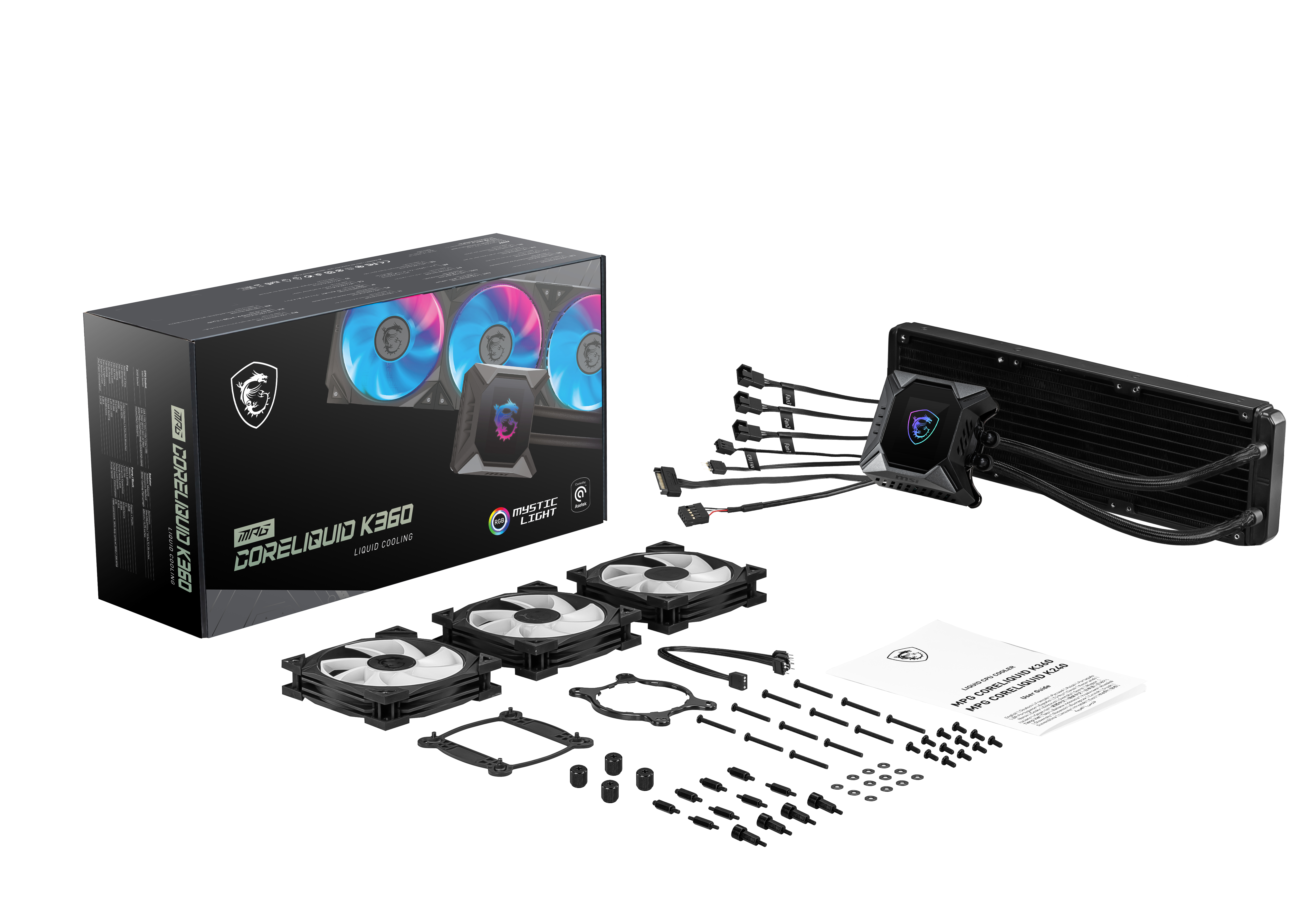MSI 9S6-6A0321-016 MPG CORELIQUID K360 CPU Wasserkühlung, Schwarz