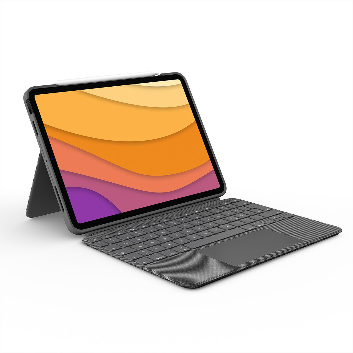 LOGITECH Combo 5. iPad (4., Grau Tastatur-Hülle Air - 2022) 2020, Gen Touch