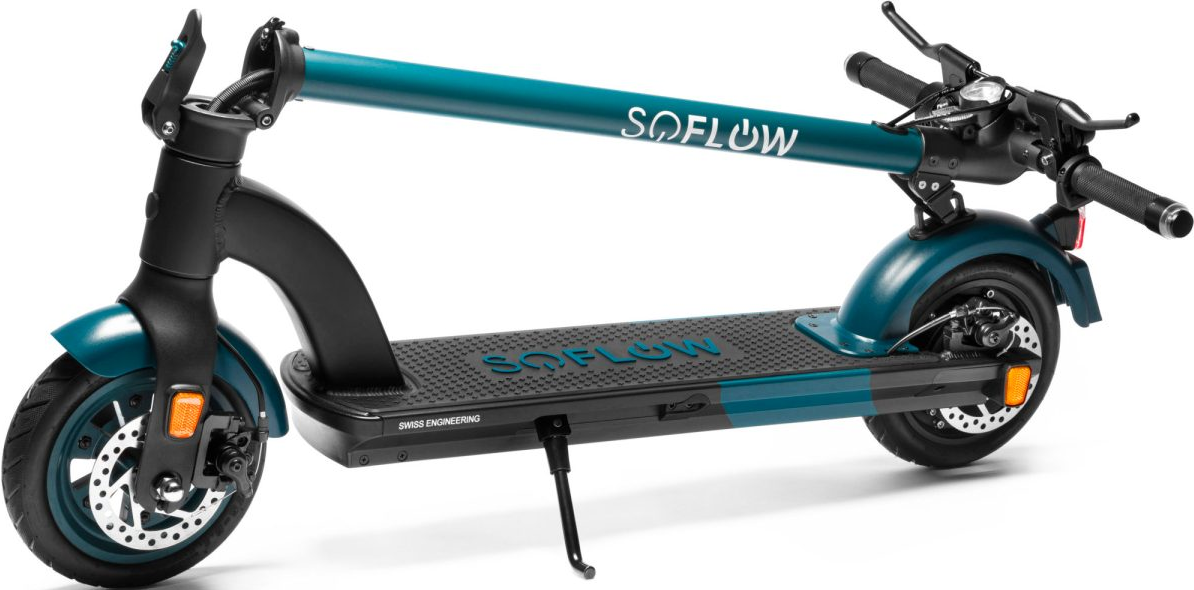 SOFLOW SO4 - E-Scooter (Schwarz/Grün)