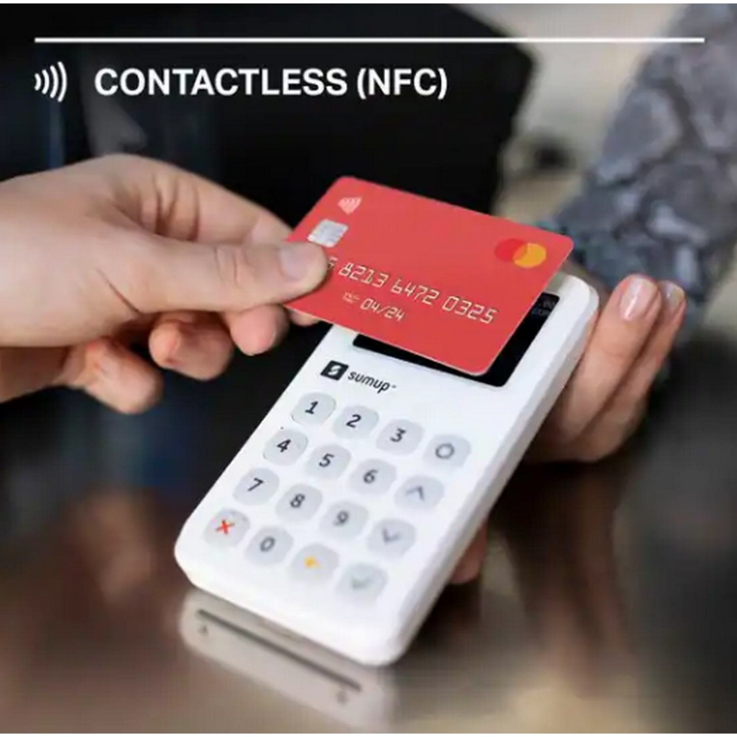 Lector de tarjetas - SumUp 3G y Wi-Fi, Datáfono, Lector de pago con tarjeta Contactless, Blanco