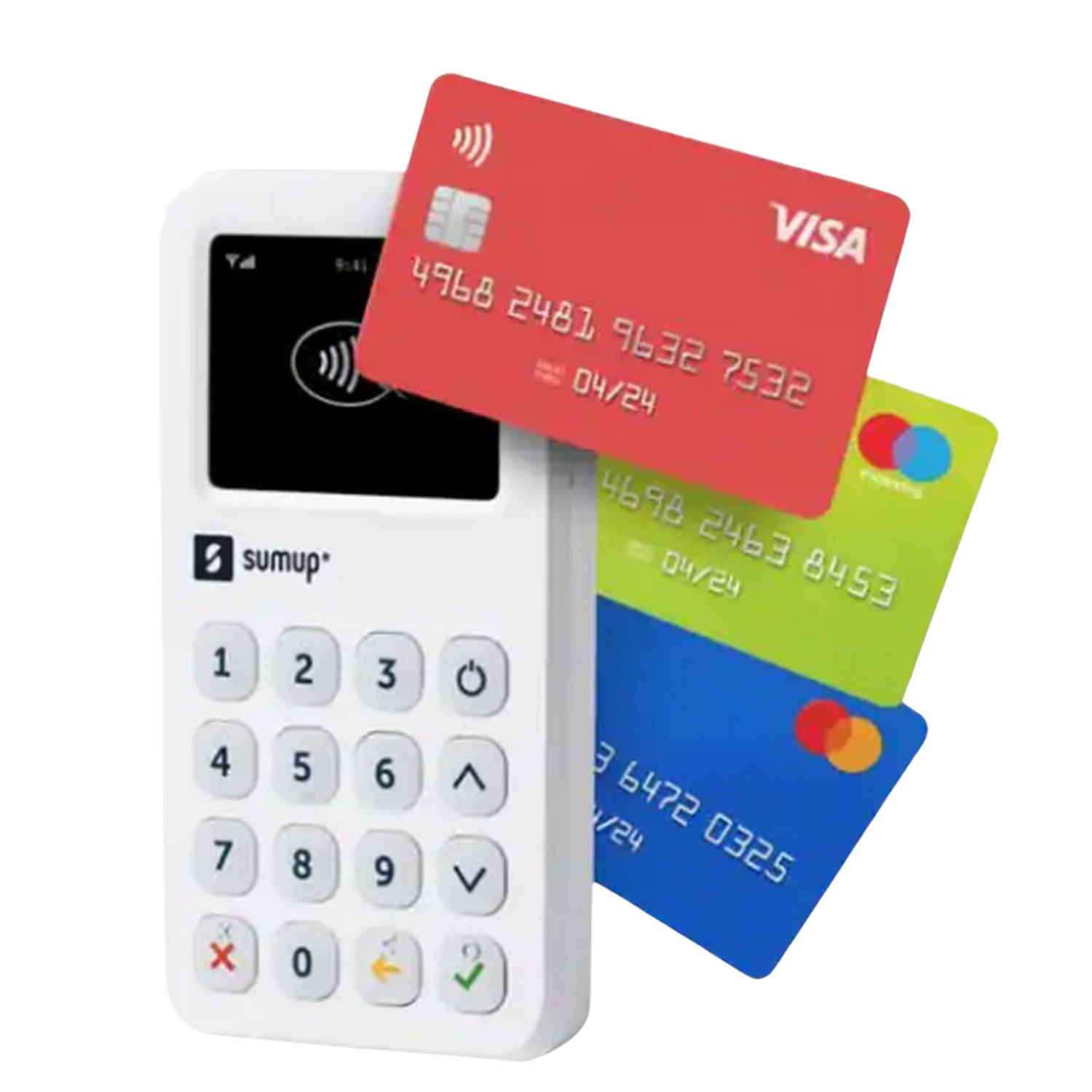 Lector de tarjetas - SumUp 3G y Wi-Fi, Datáfono, Lector de pago con tarjeta Contactless, Blanco