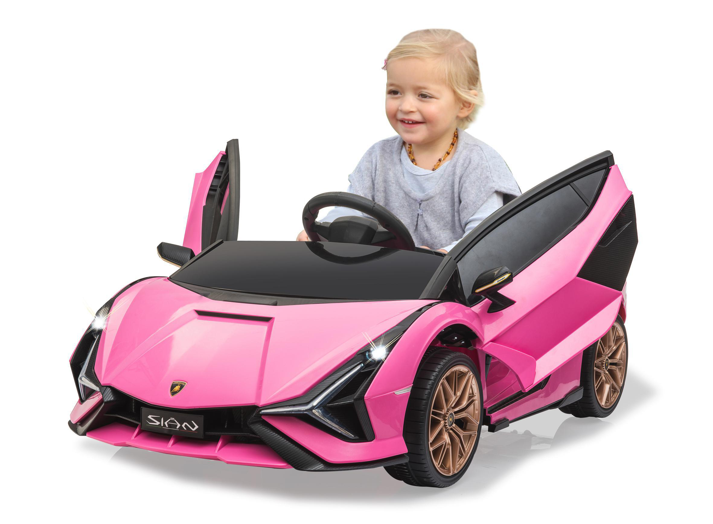 JAMARA Ride-on Lamborghini Sián FKP 37 pink 12V Ride-On Kinderfahrzeug, Pink