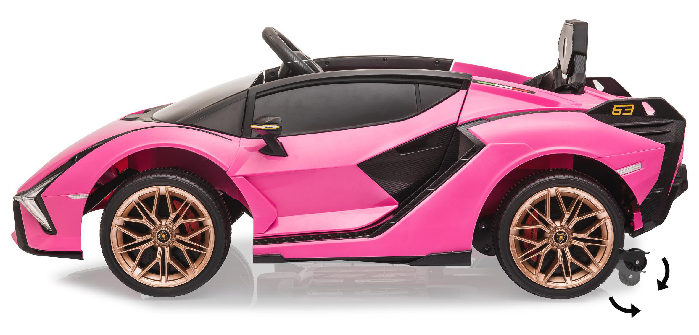 JAMARA Ride-on Lamborghini Sián FKP 37 pink 12V Ride-On Kinderfahrzeug, Pink