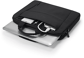 DICOTA Eco Slim Case BASE Notebook-Tasche Umhängetasche für Universal Recycling-Polyethylenterephthalat (Kurzzeichen PET), Schwarz
