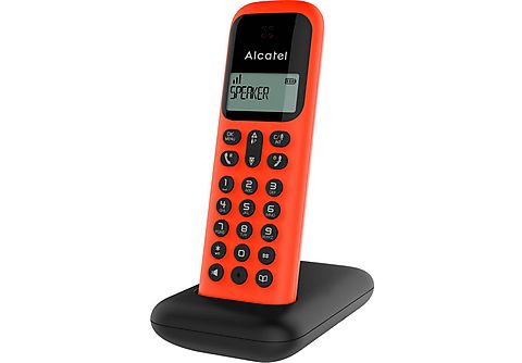 Teléfono - Alcatel D285, Single, Inalámbrico, Identificación de llamadas, Rojo