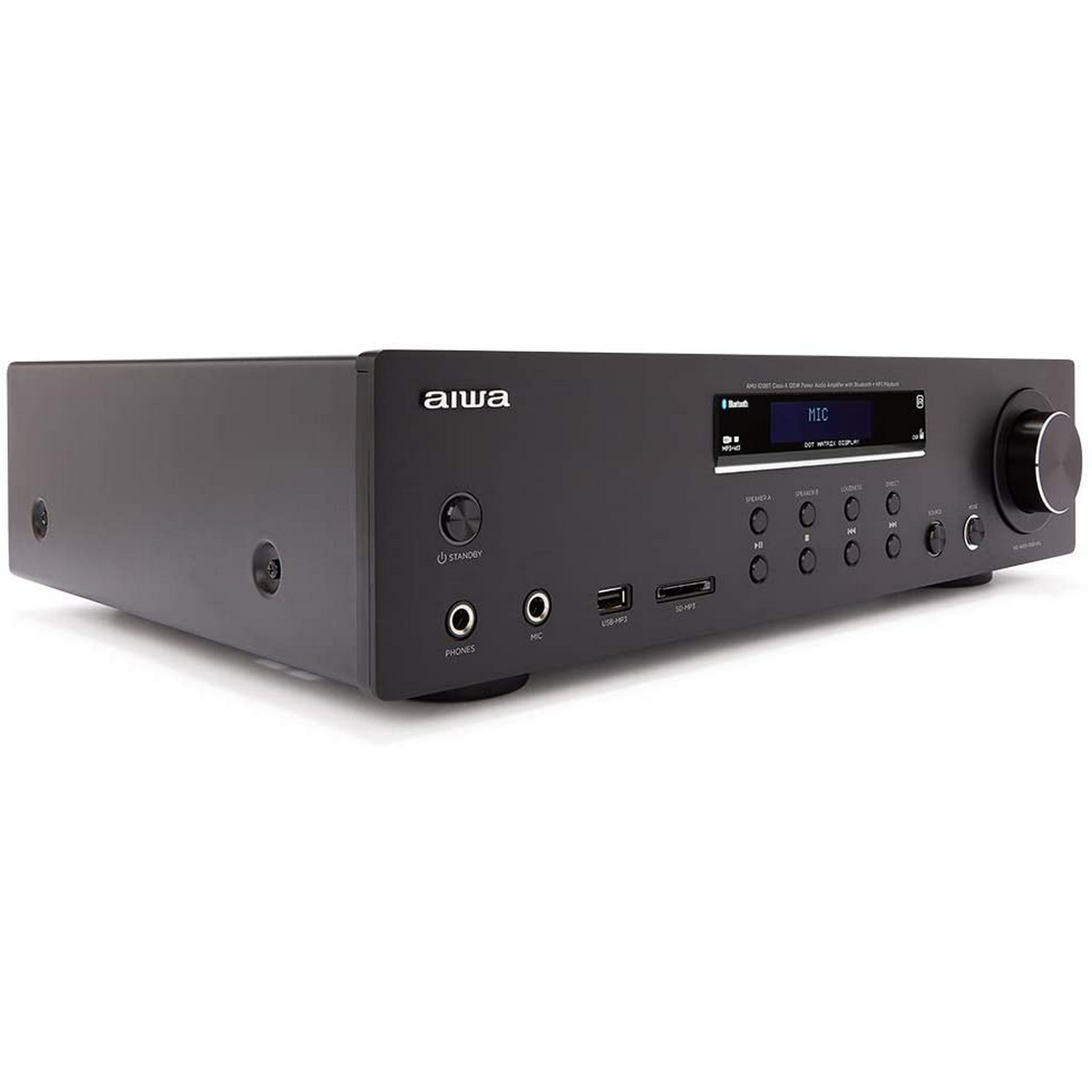 Amplificador Aiwa Amu120btbk 120 w bluetooth entrada aux eq bypass negro receptor av y 120w amu120bt