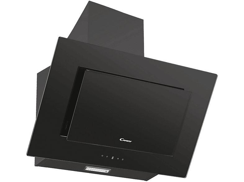 Candy Moderna CDG6BG, Decorativa, 3 velocidades, 303.2 m³/h, 60cm, LED, Cristal, Negro