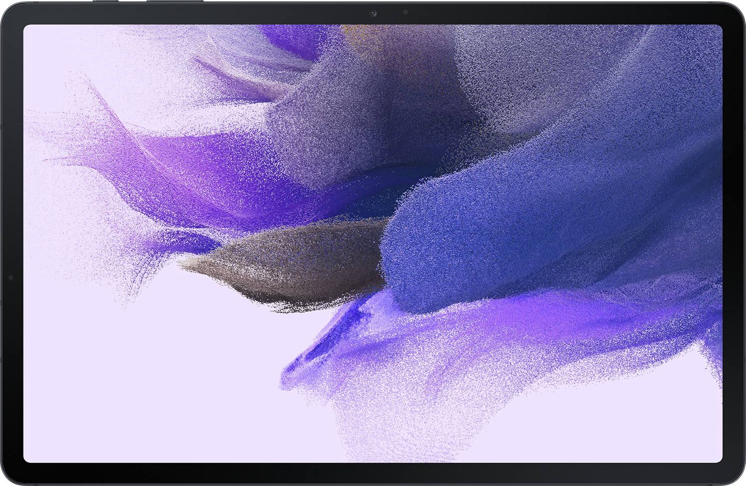 Samsung Tablet, Bildschirm zeigt abstrakte Kunst. Schwarzer Rahmen.